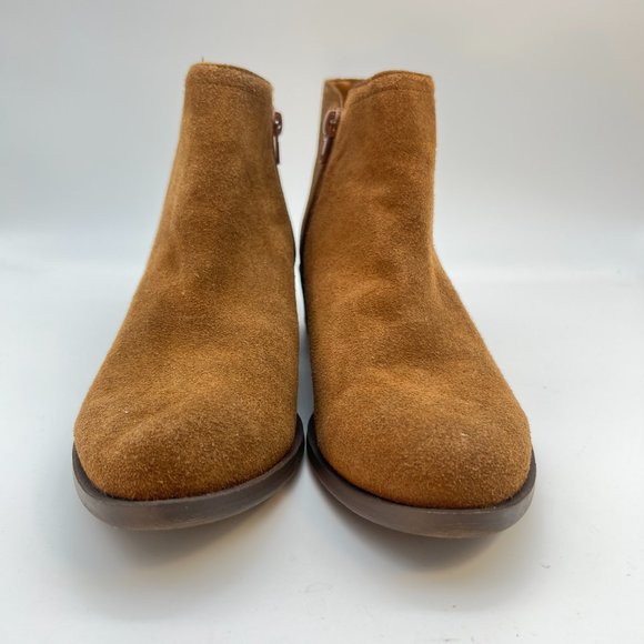 Kensie Suede Booties Sz 10 Leather/Textile Upper Side Zipper Like New - Picture 2 of 9